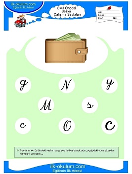 Çocuklar İçin C Sesi Çalışma Sayfaları 